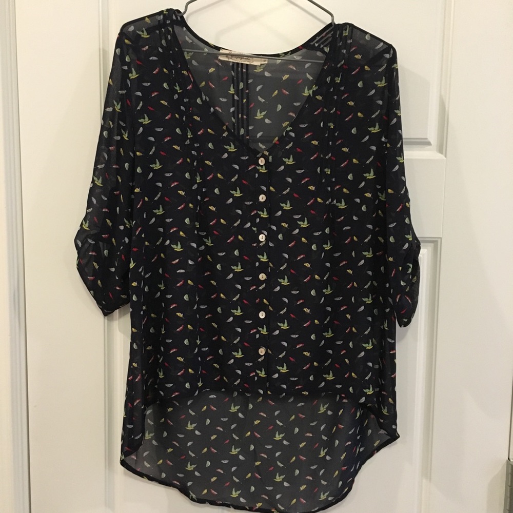 Obey propaganda | bird printed blouse